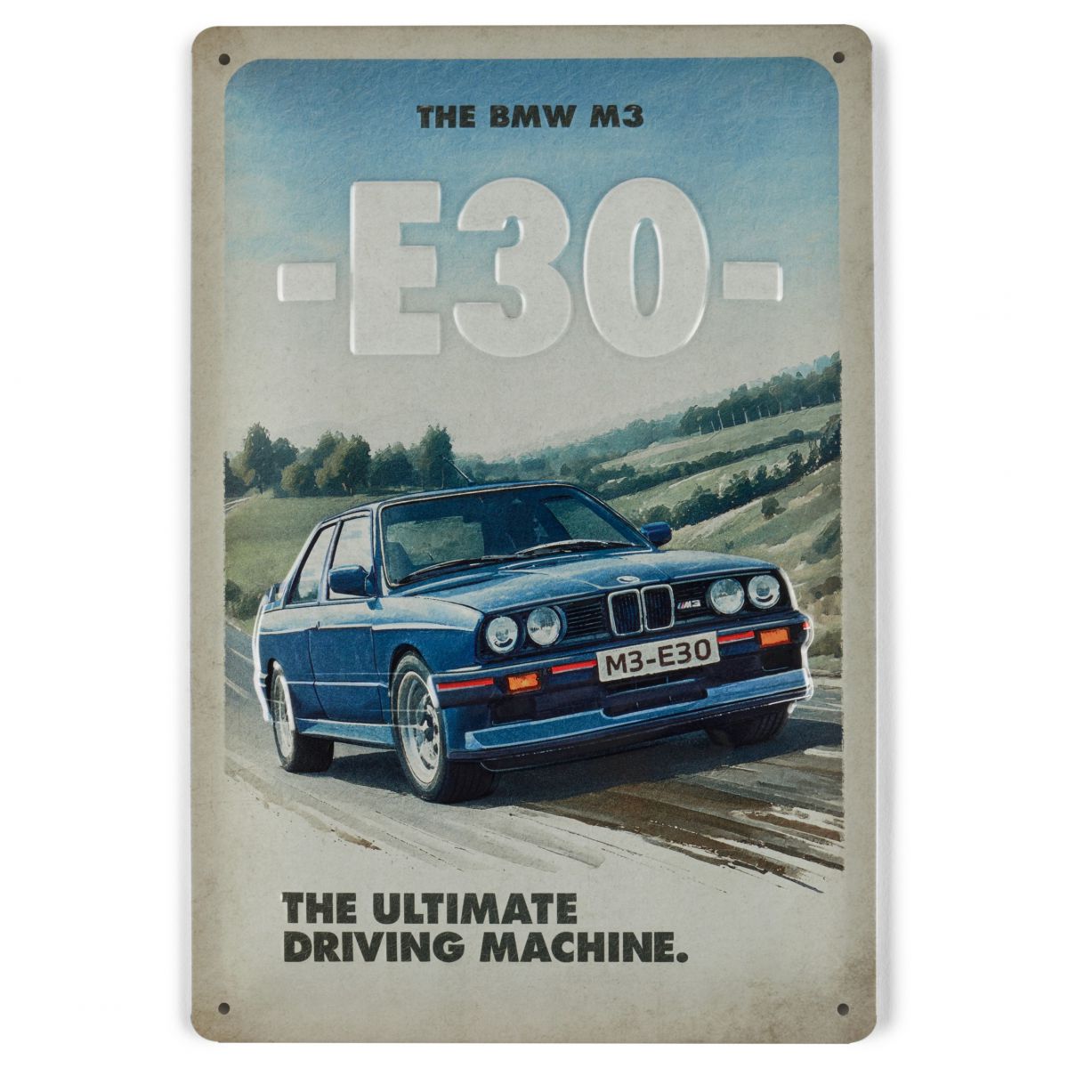 經典E30金屬鐵牌